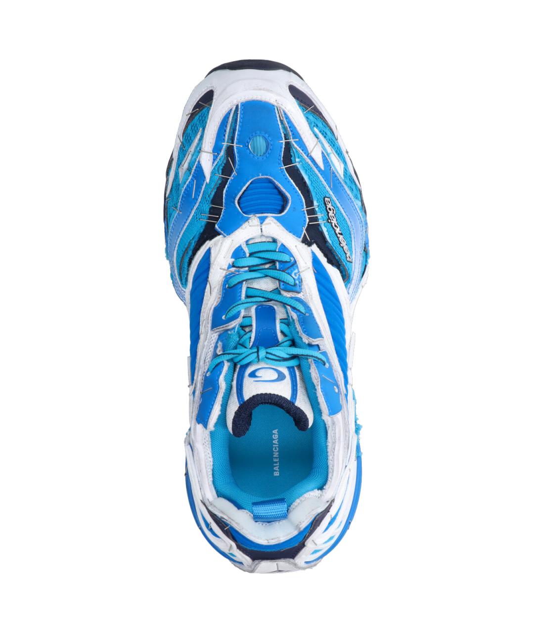BALENCIAGA Синие синтетические низкие кроссовки / кеды, фото 5