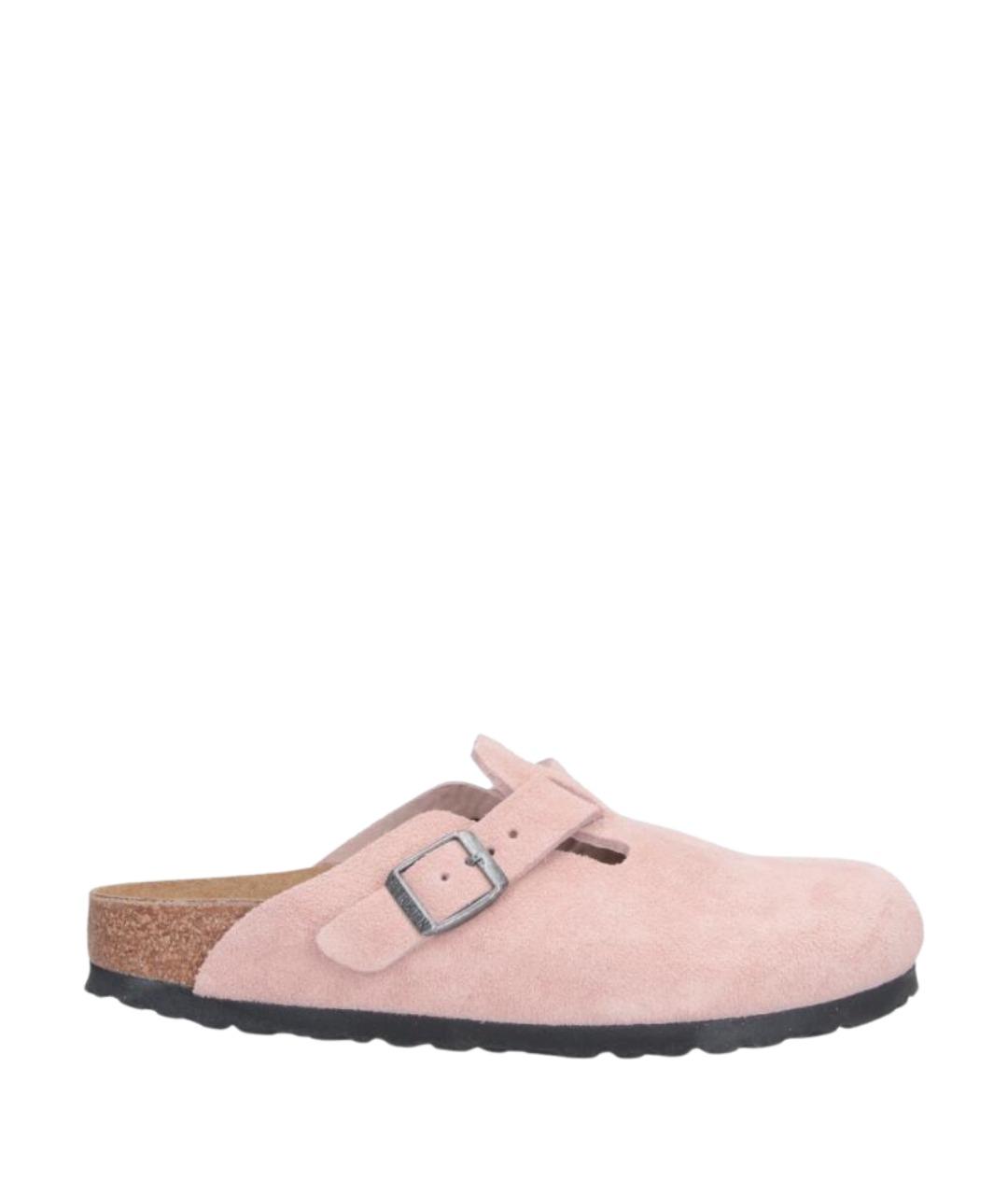 BIRKENSTOCK Розовые кожаные мюли, фото 1