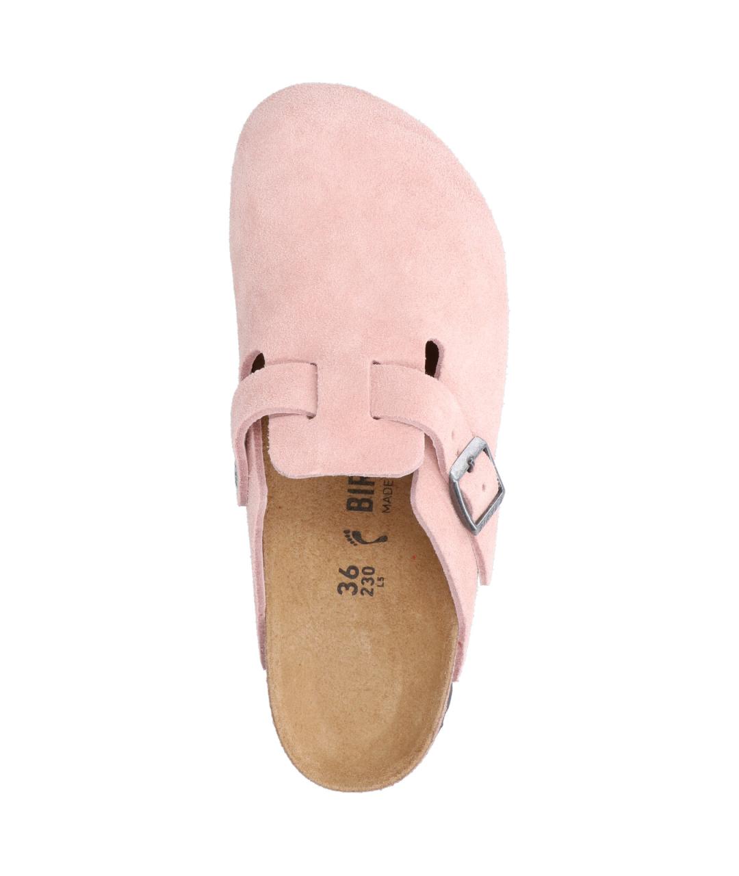 BIRKENSTOCK Розовые кожаные мюли, фото 5