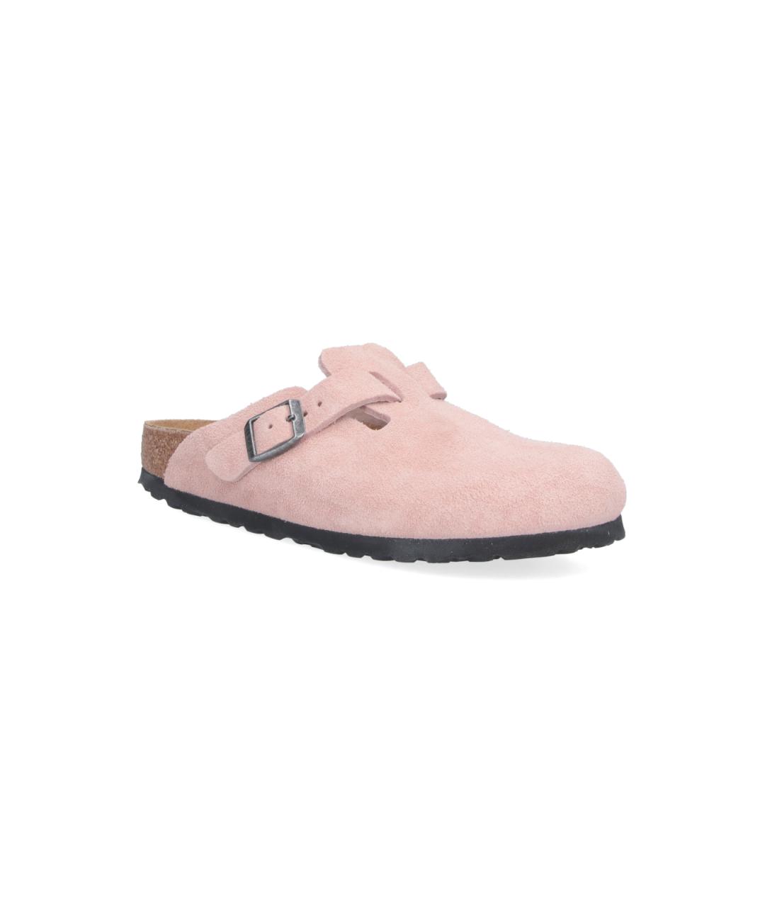 BIRKENSTOCK Розовые кожаные мюли, фото 2