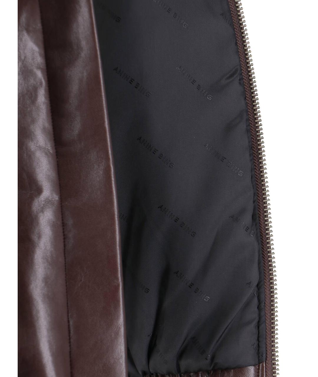 ANINE BING Коричневая кожаная куртка, фото 5