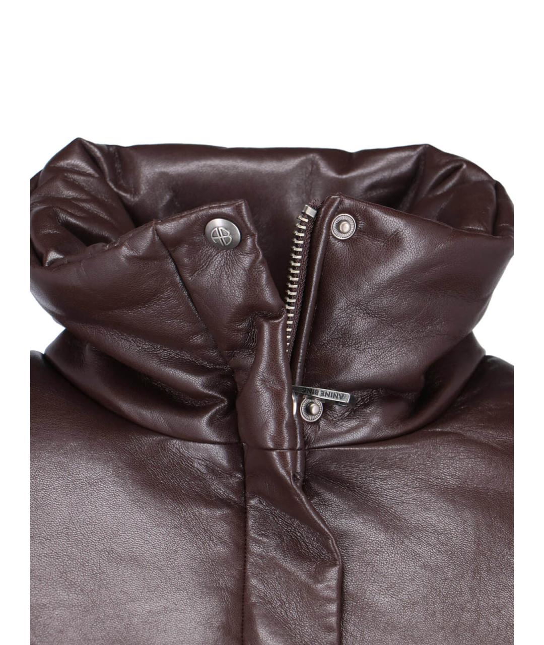 ANINE BING Коричневая кожаная куртка, фото 4