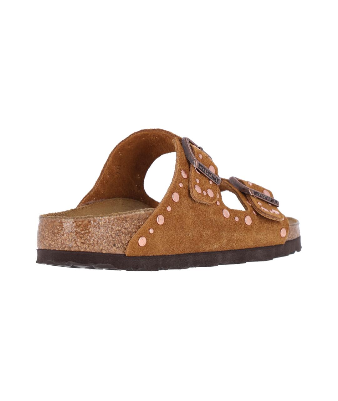 BIRKENSTOCK Коричневые замшевые сандалии, фото 4