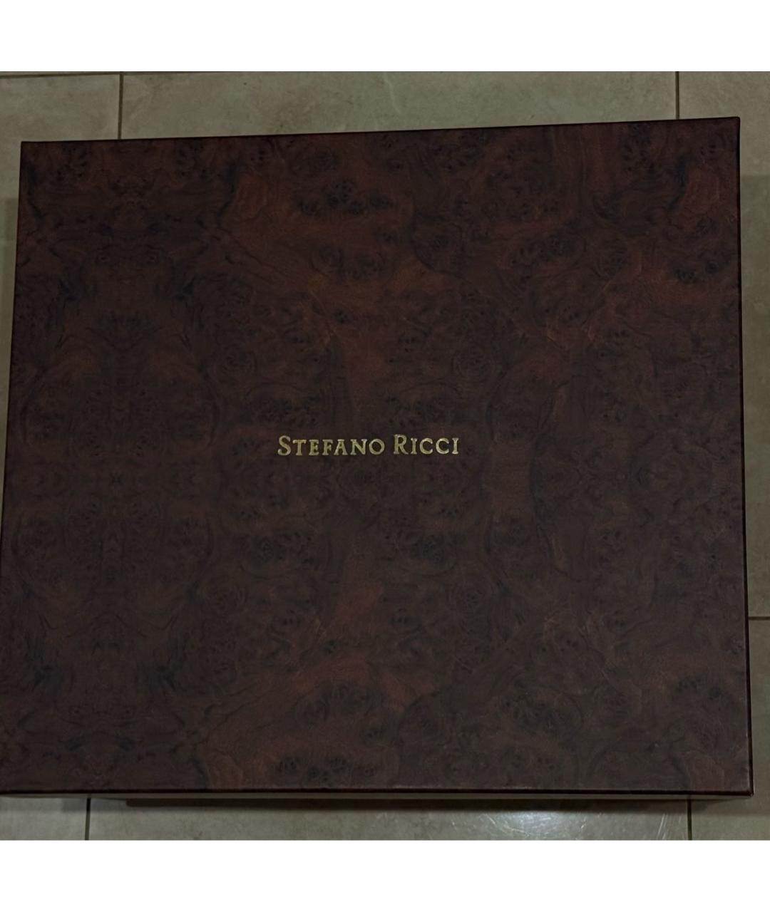 STEFANO RICCI Черный кожаный портфель, фото 7