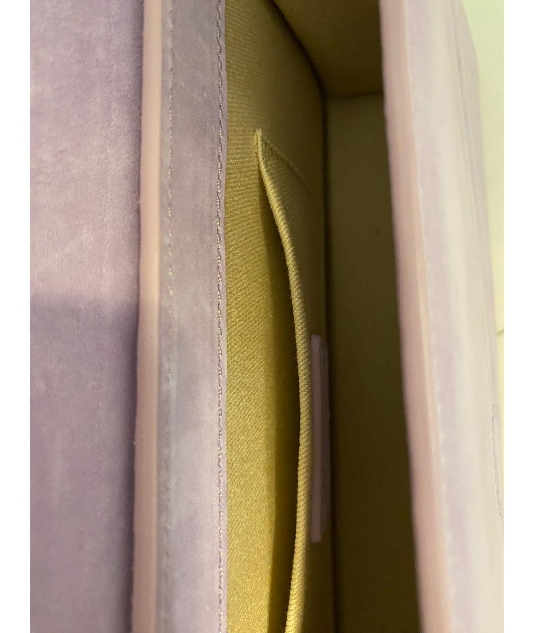 JACQUEMUS Фиолетовая замшевая сумка с короткими ручками, фото 4