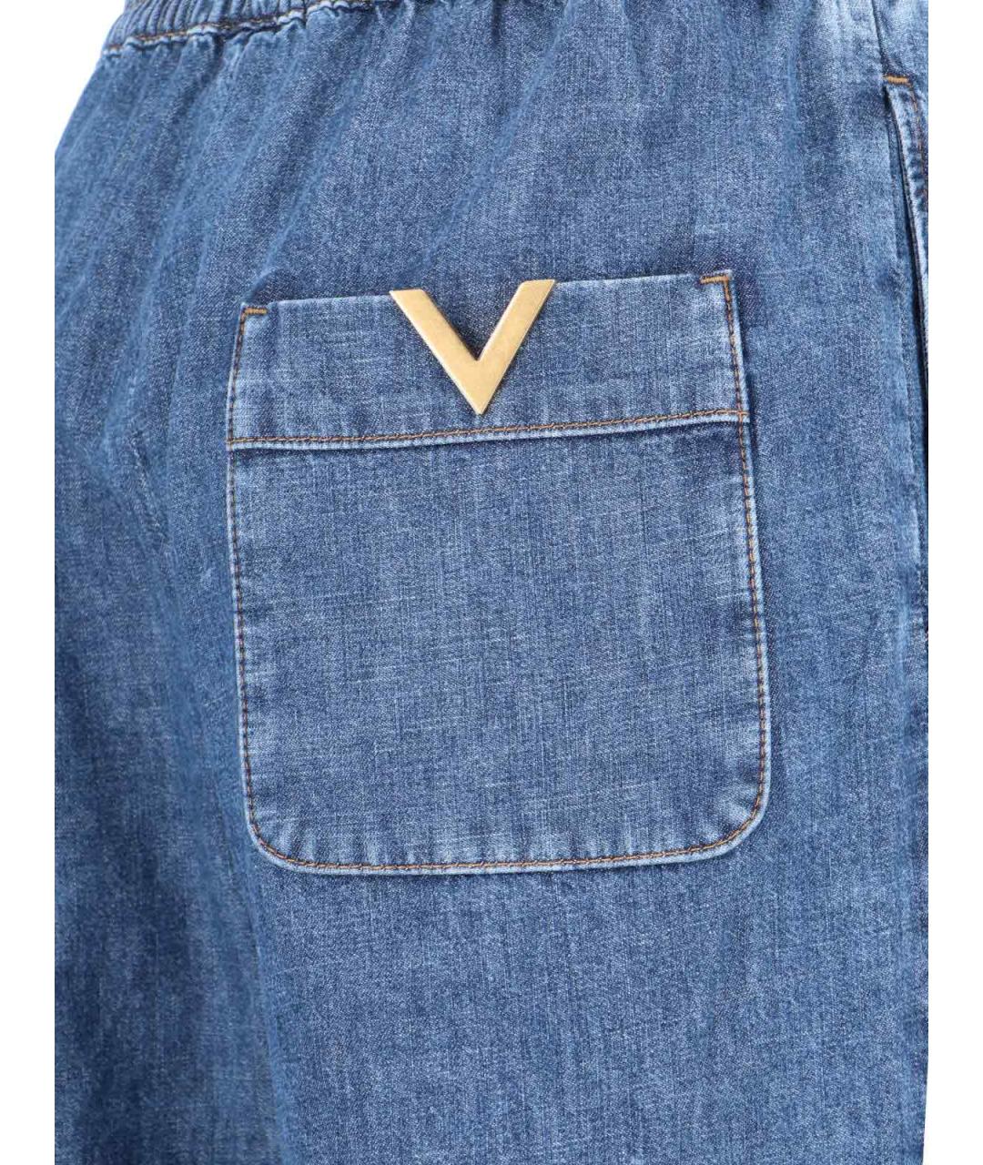 VALENTINO Синие хлопковые прямые джинсы, фото 4