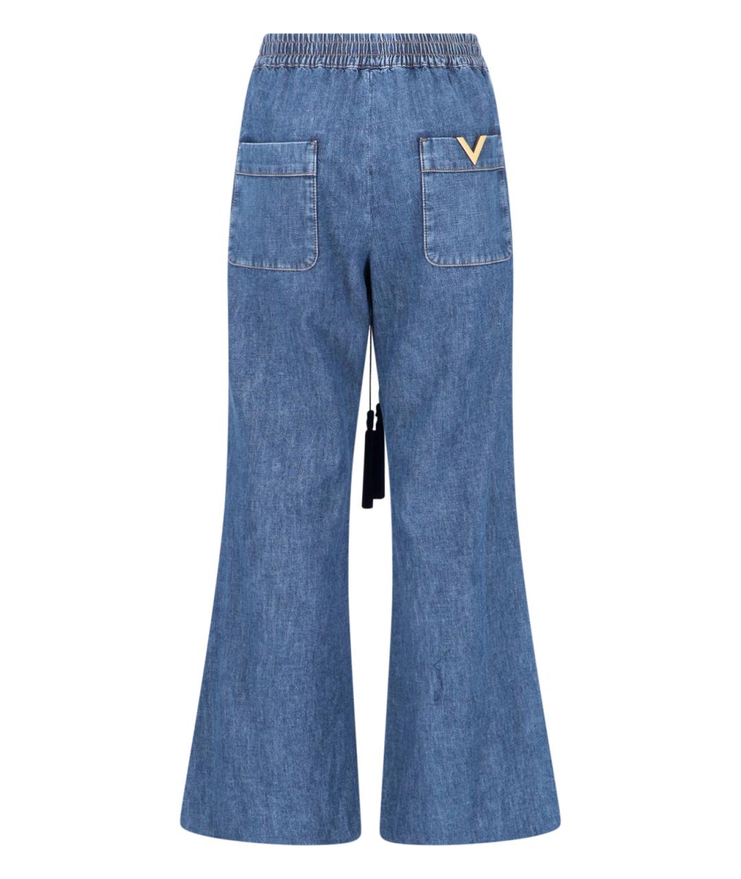 VALENTINO Синие хлопковые прямые джинсы, фото 2
