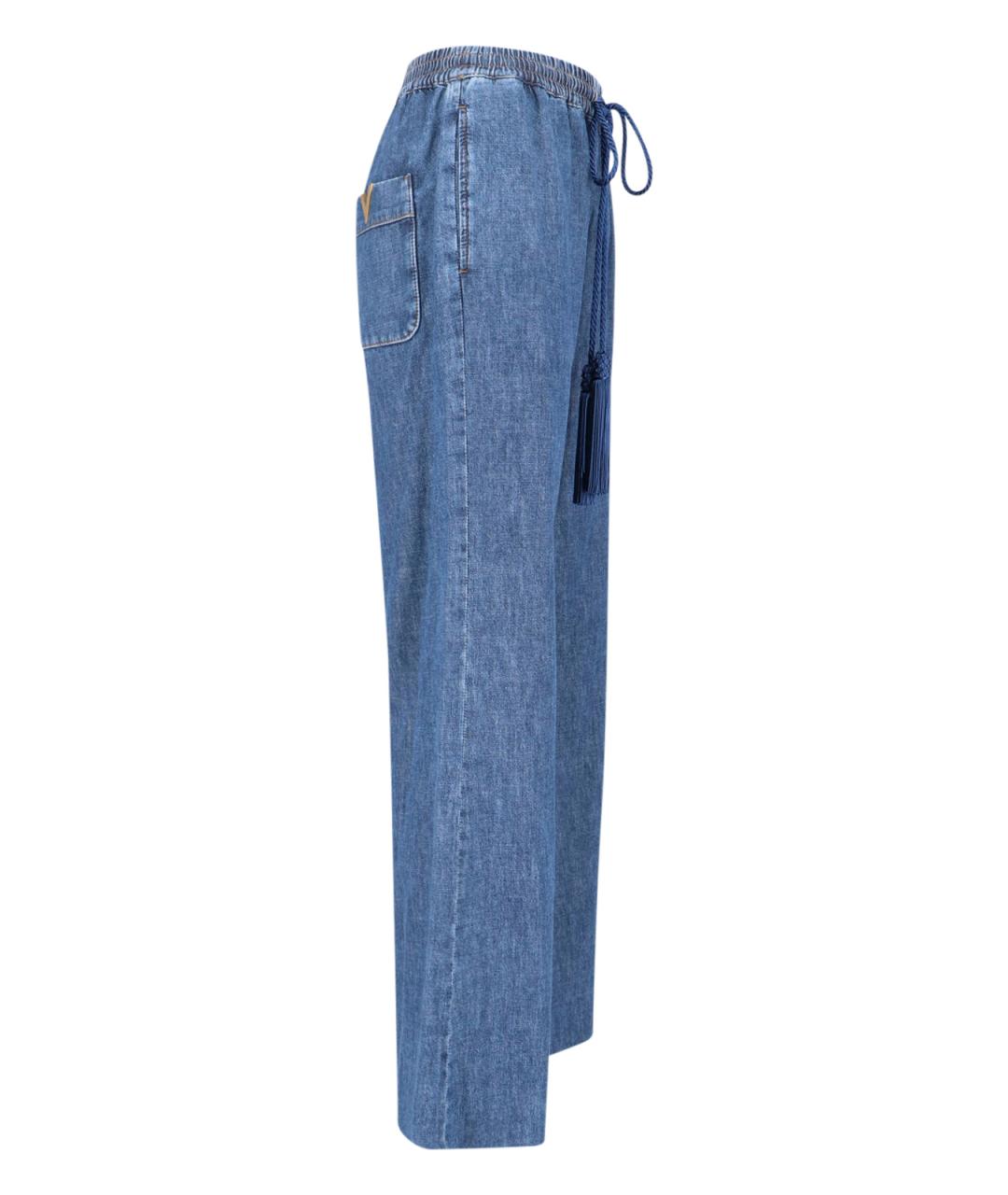 VALENTINO Синие хлопковые прямые джинсы, фото 3