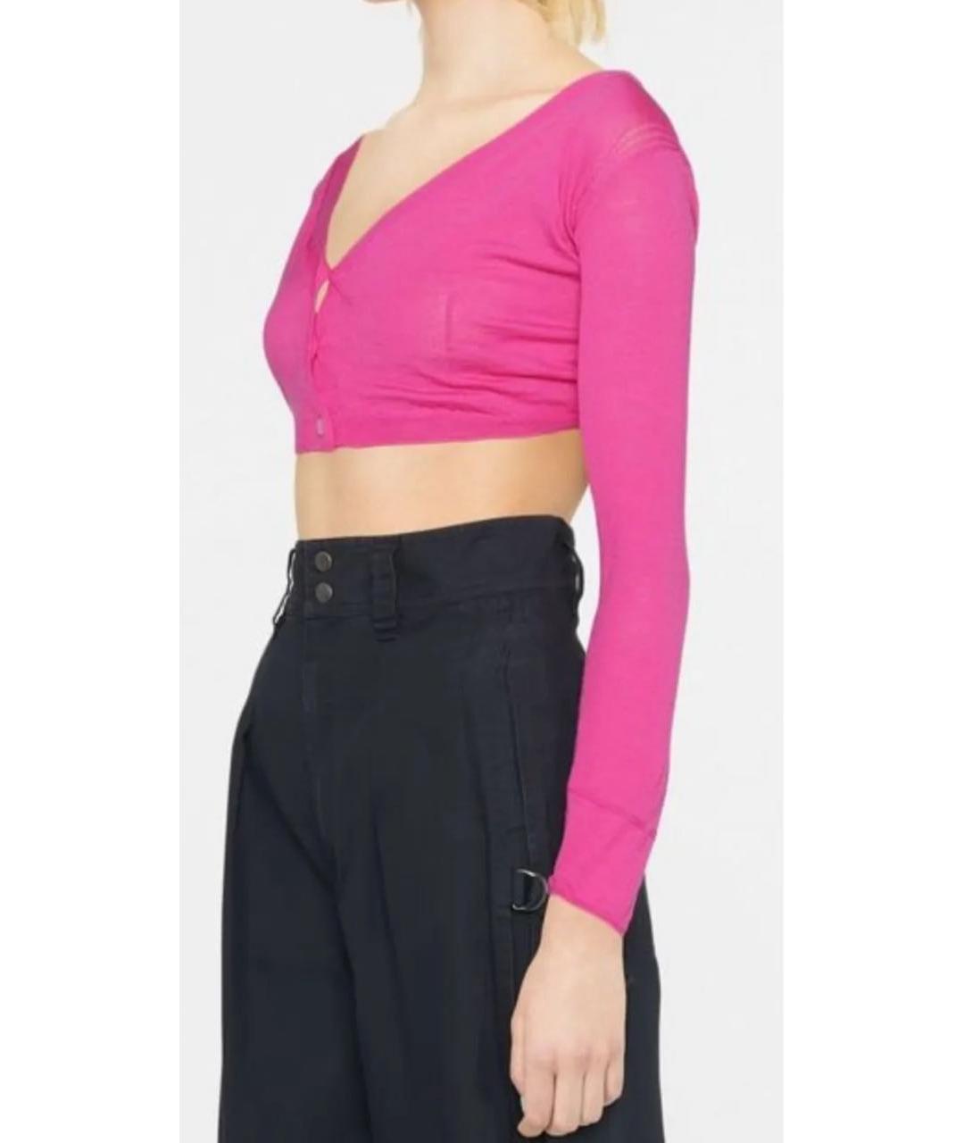 JACQUEMUS Розовый шерстяной кардиган, фото 3