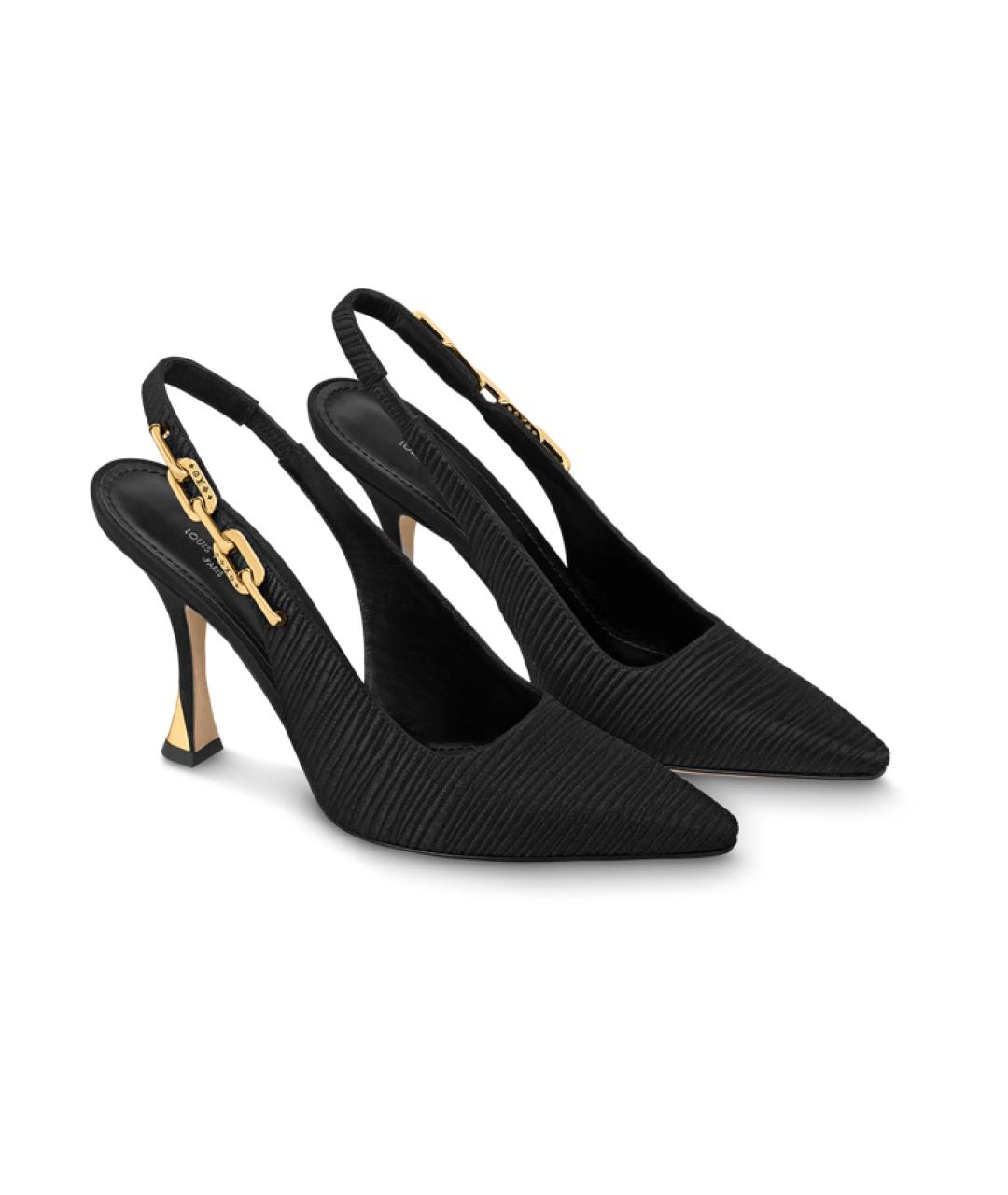 LOUIS VUITTON Черные кожаные туфли, фото 3