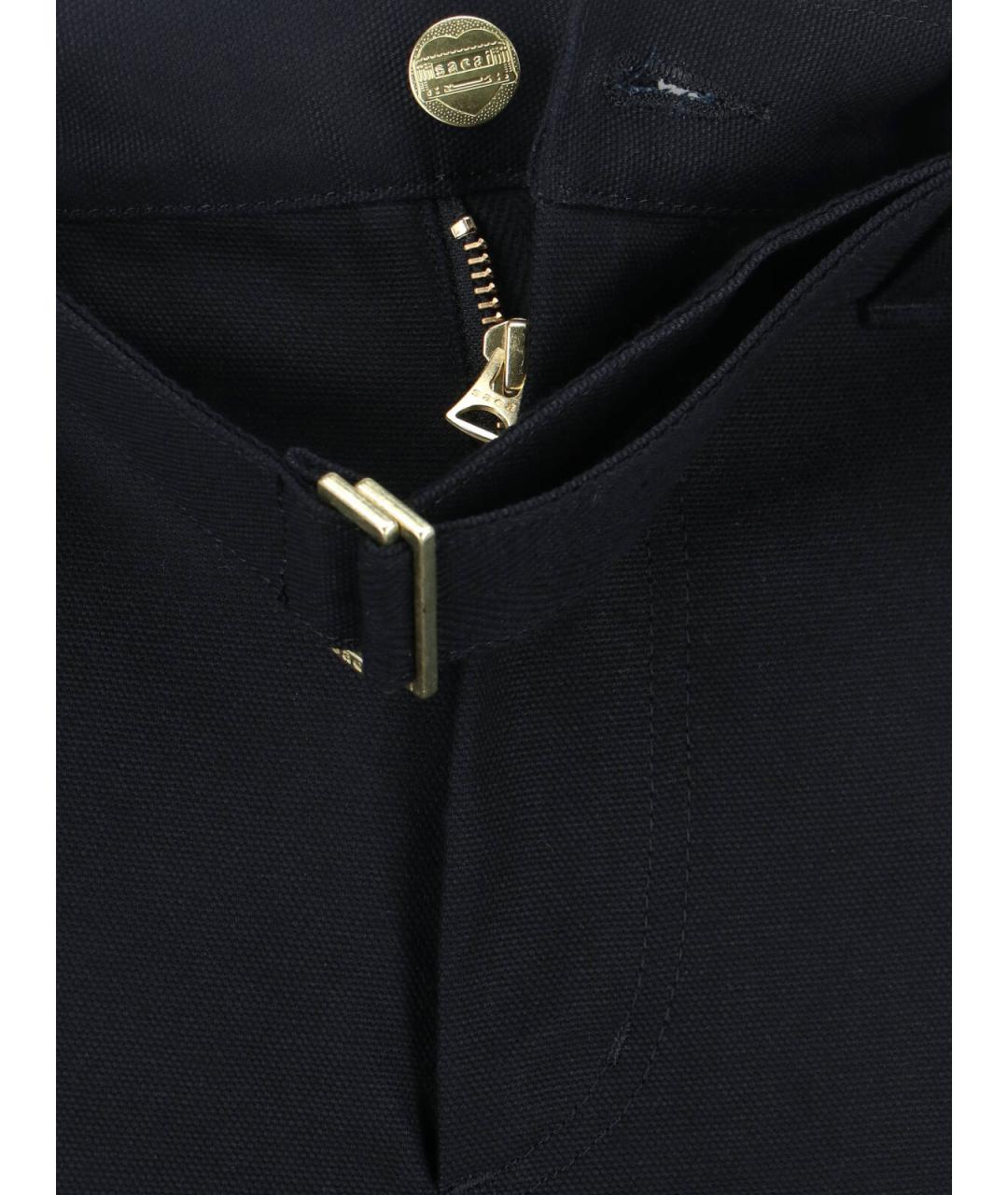 SACAI Черные хлопковые повседневные брюки, фото 5
