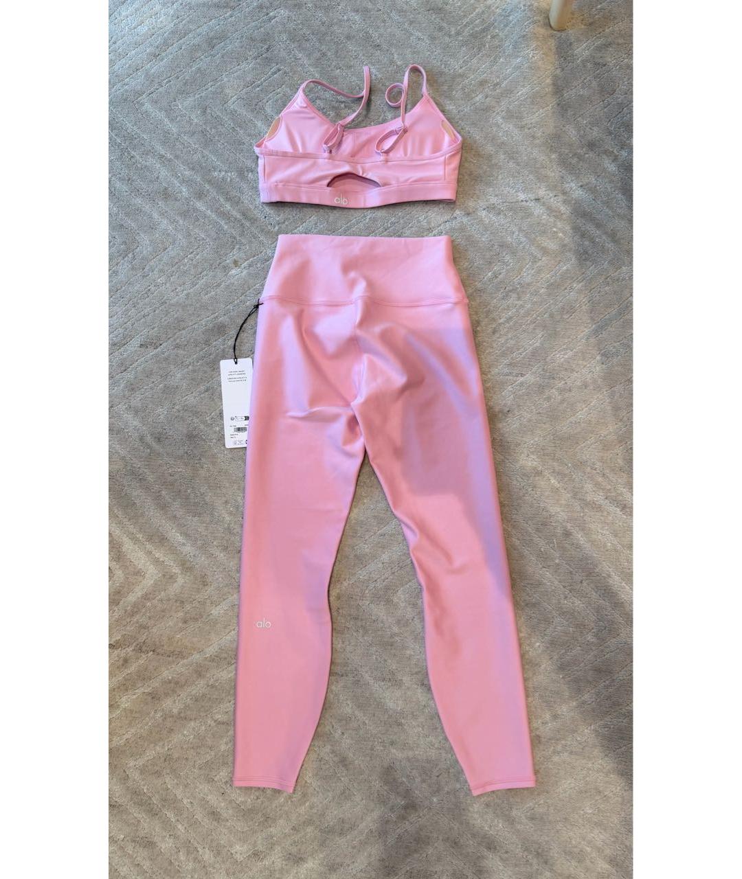 ALO YOGA Розовый полиэстеровый спортивные костюмы, фото 2