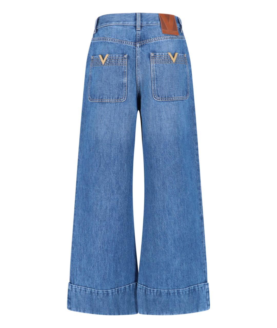 VALENTINO Синие хлопковые джинсы клеш, фото 2