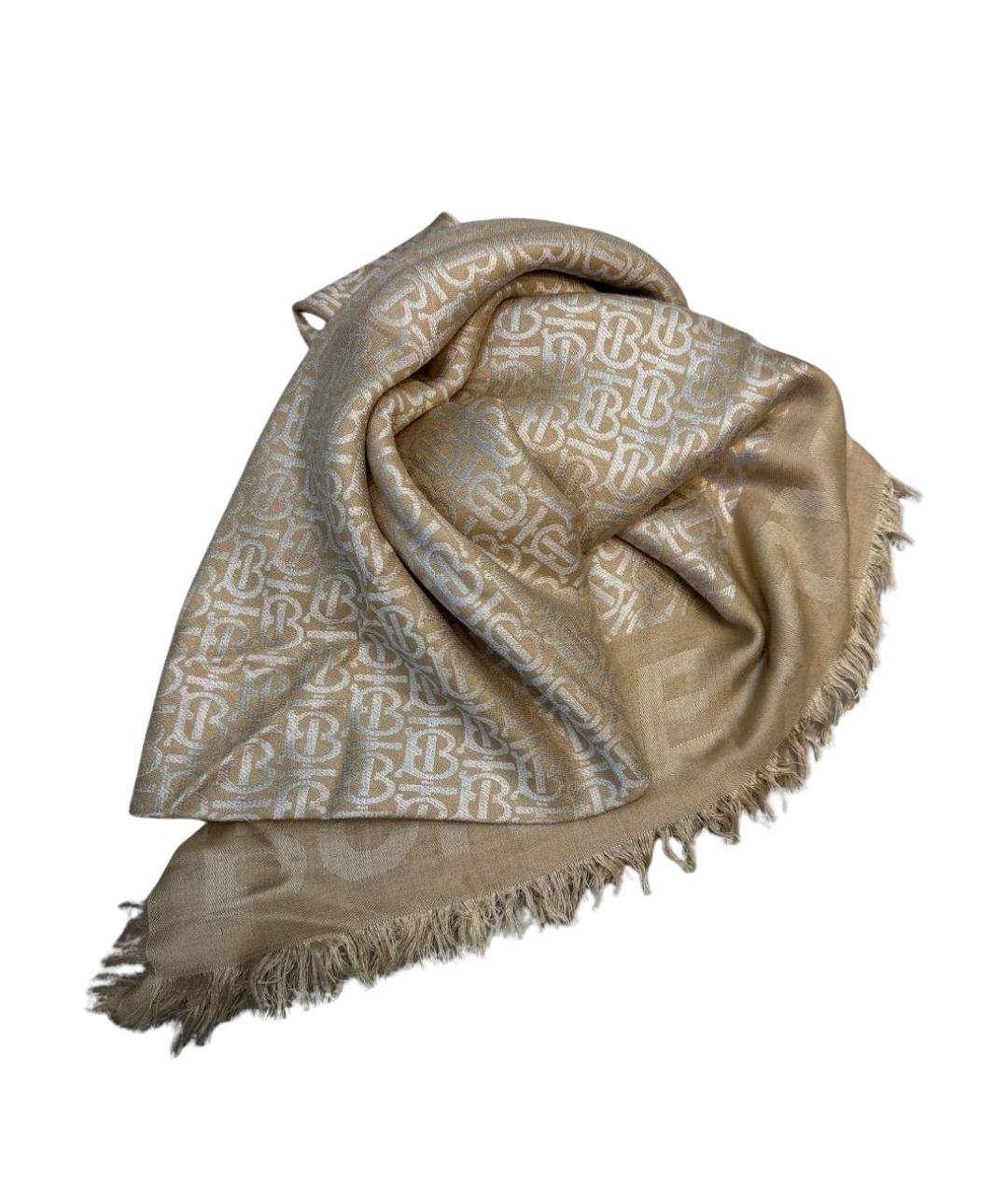 BURBERRY Бежевый платок, фото 1