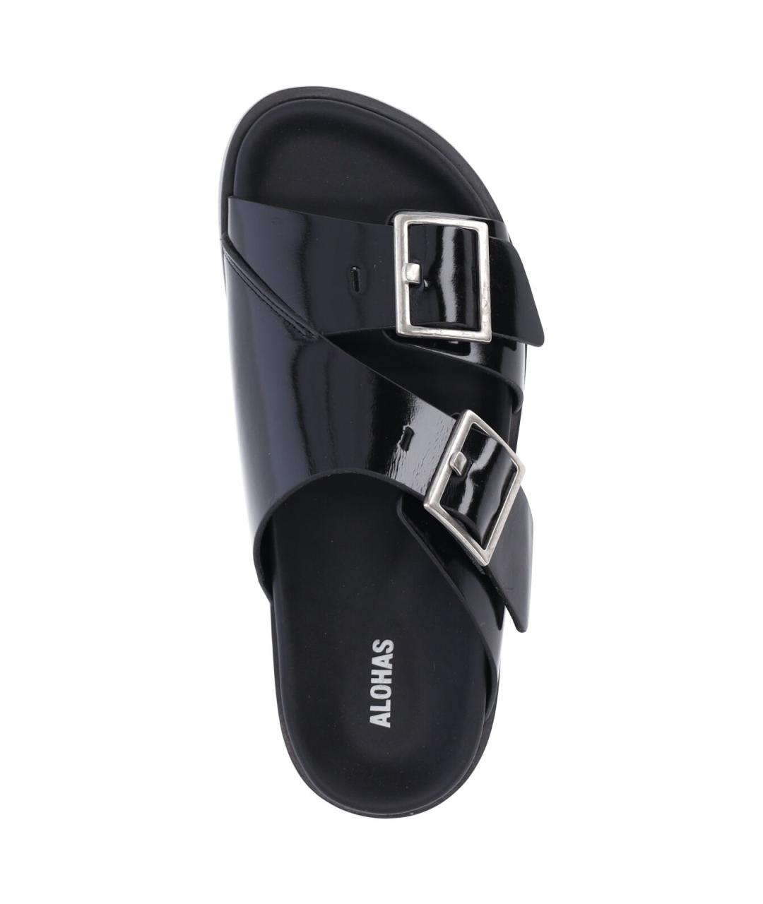 ALOHAS Черные кожаные сандалии, фото 5