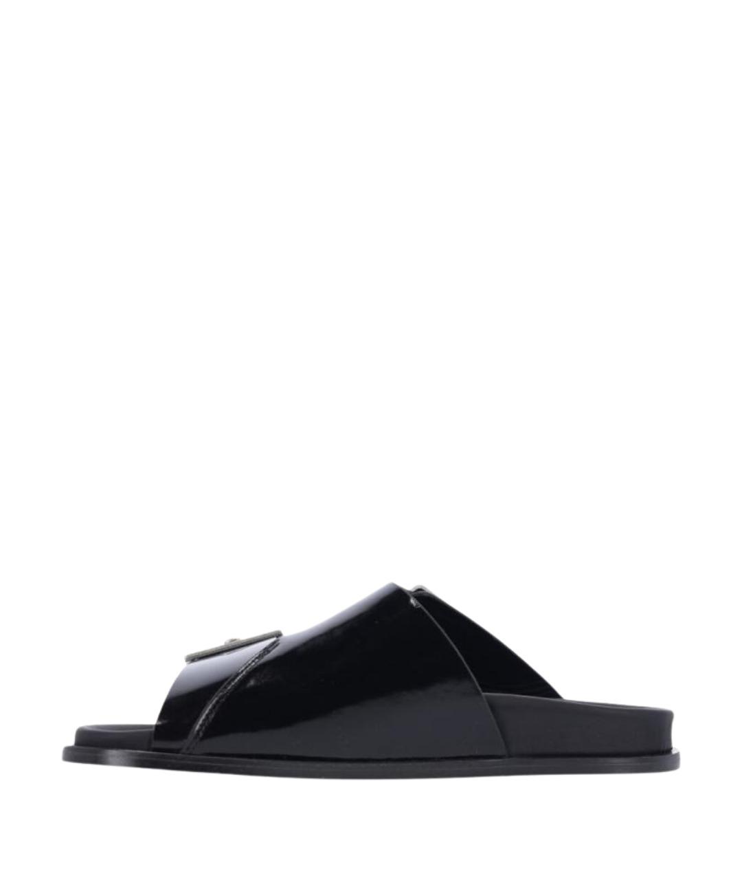 ALOHAS Черные кожаные сандалии, фото 3