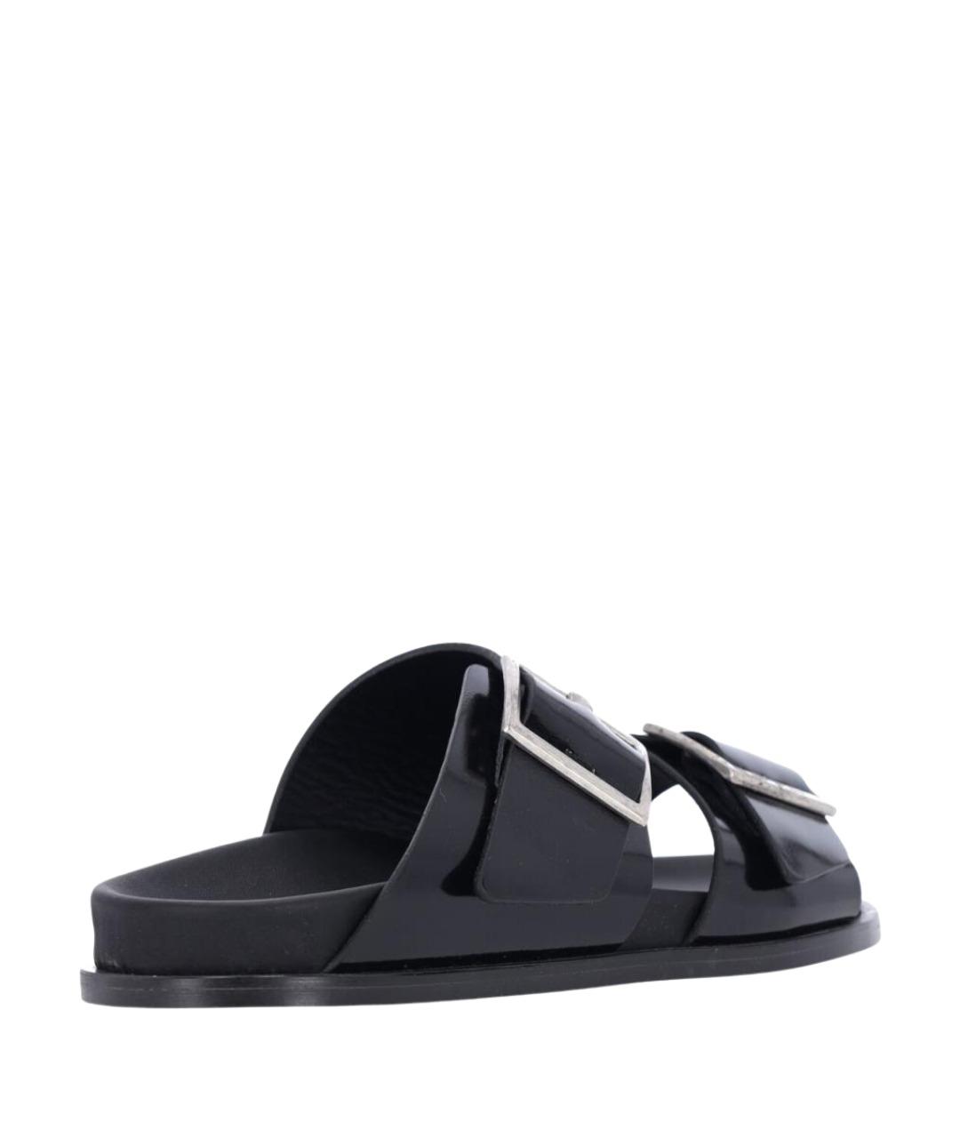 ALOHAS Черные кожаные сандалии, фото 4