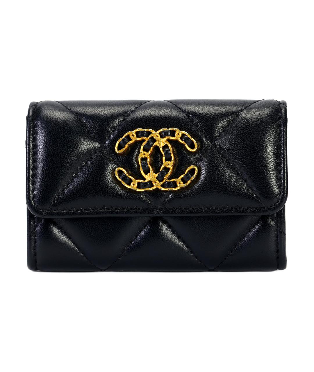 CHANEL Черный кожаный кардхолдер, фото 1