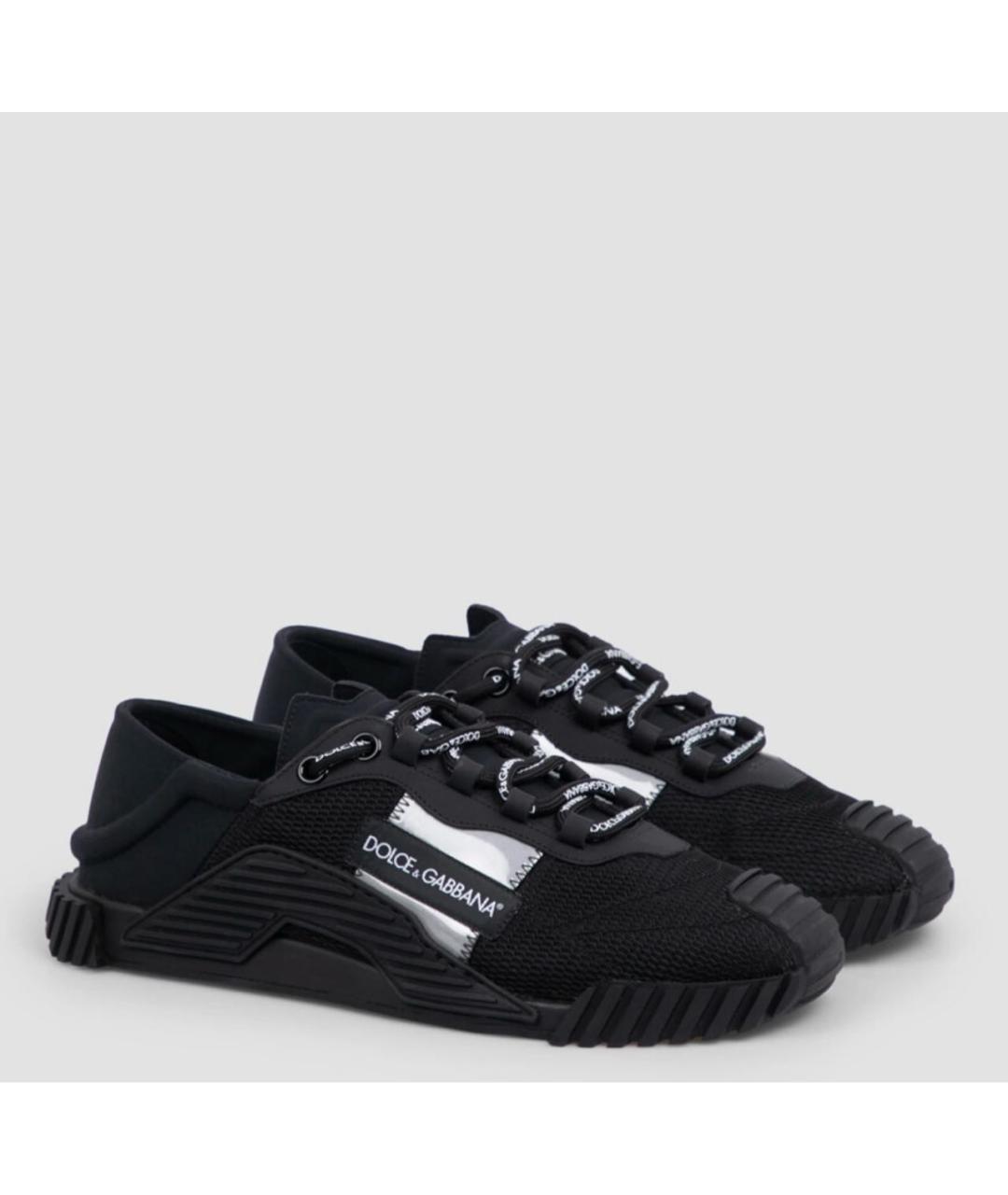 DOLCE&GABBANA Черные низкие кроссовки / кеды, фото 2