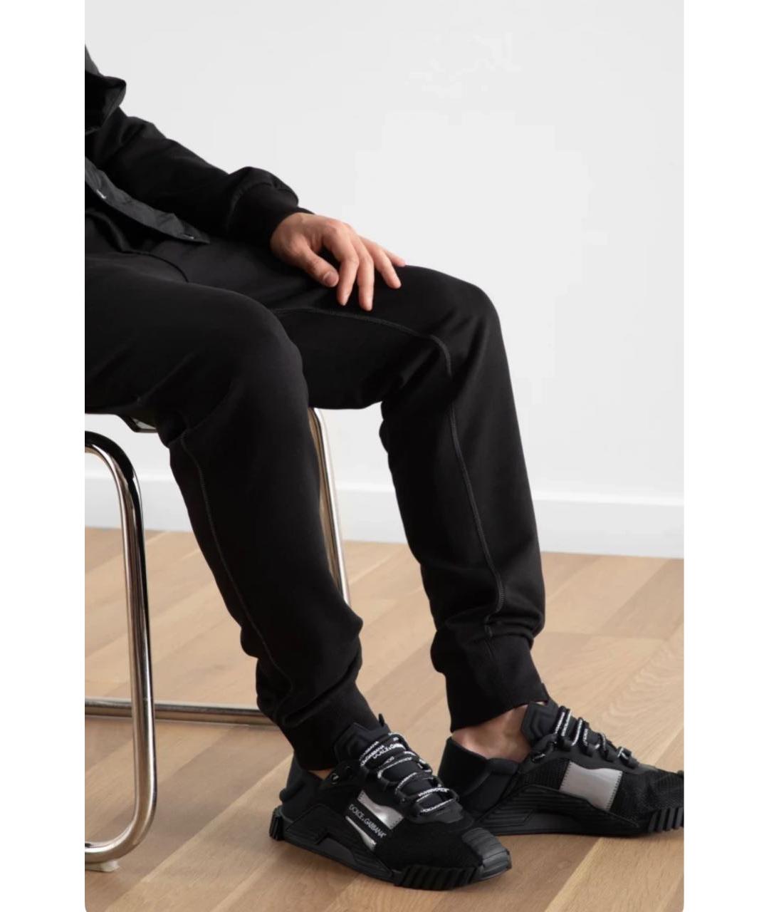 DOLCE&GABBANA Черные низкие кроссовки / кеды, фото 6