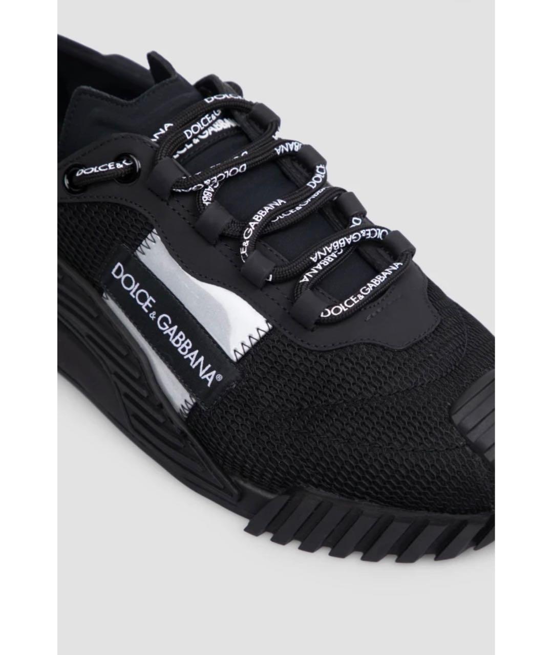 DOLCE&GABBANA Черные низкие кроссовки / кеды, фото 5