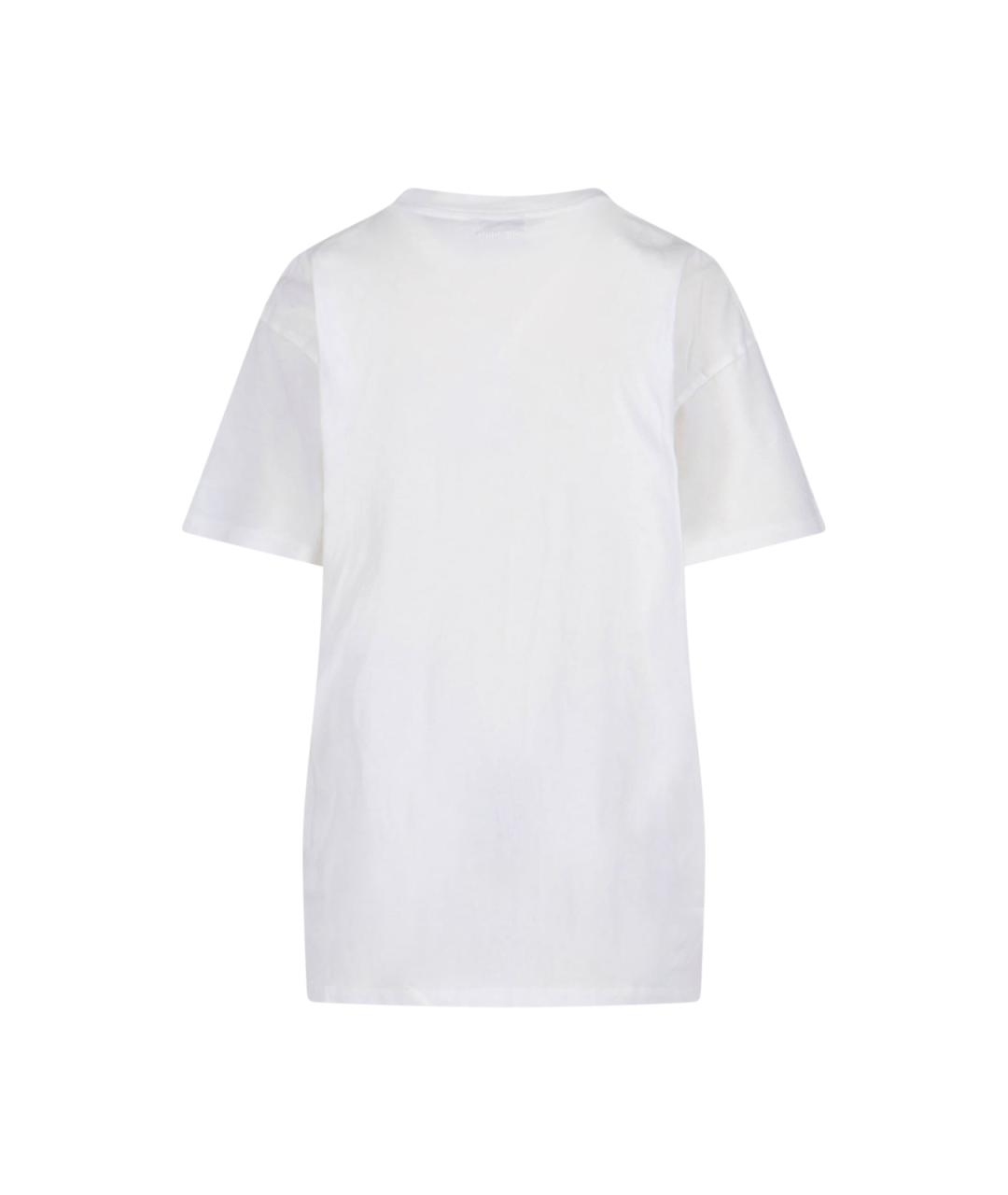 ANINE BING Белая хлопковая футболка, фото 2