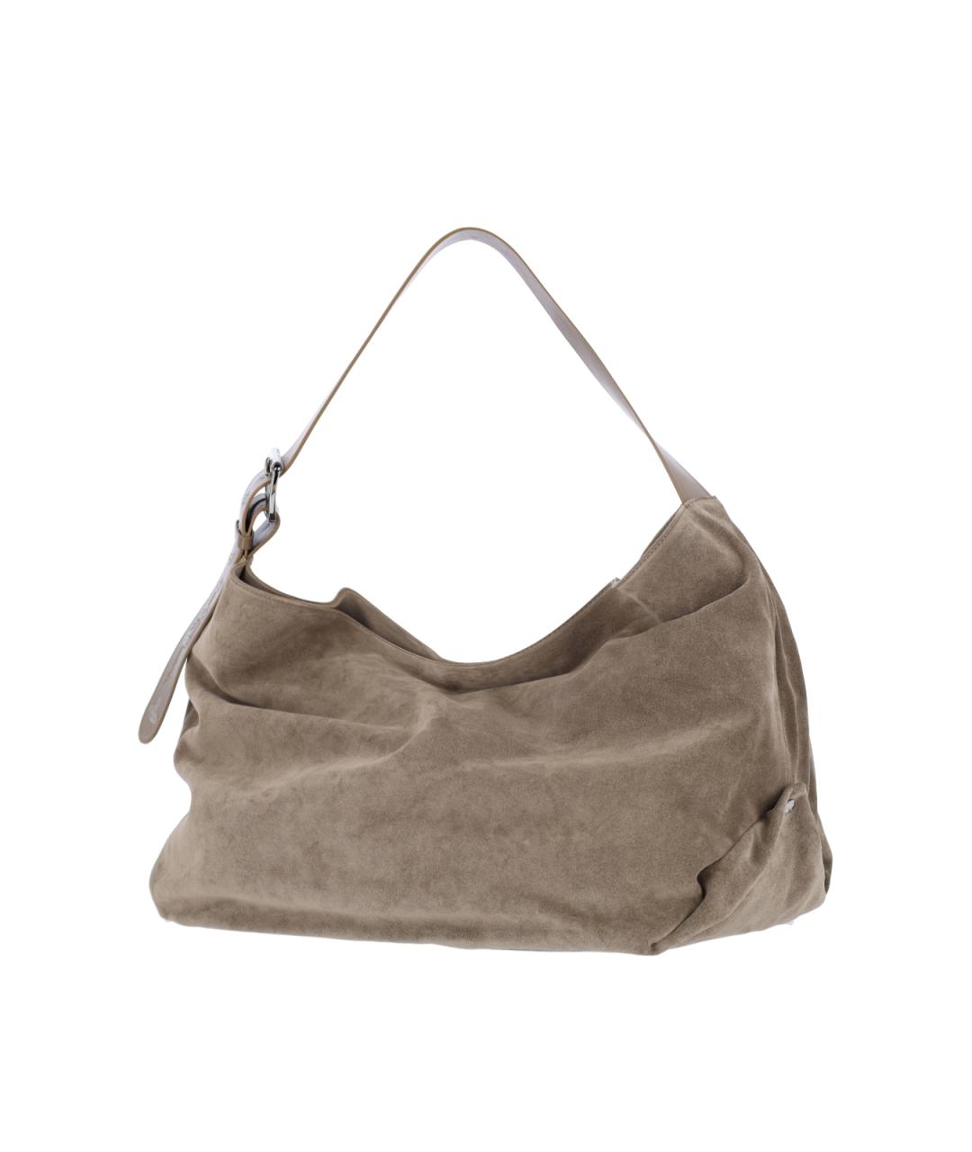 VIVIENNE WESTWOOD Серая замшевая сумка тоут, фото 2