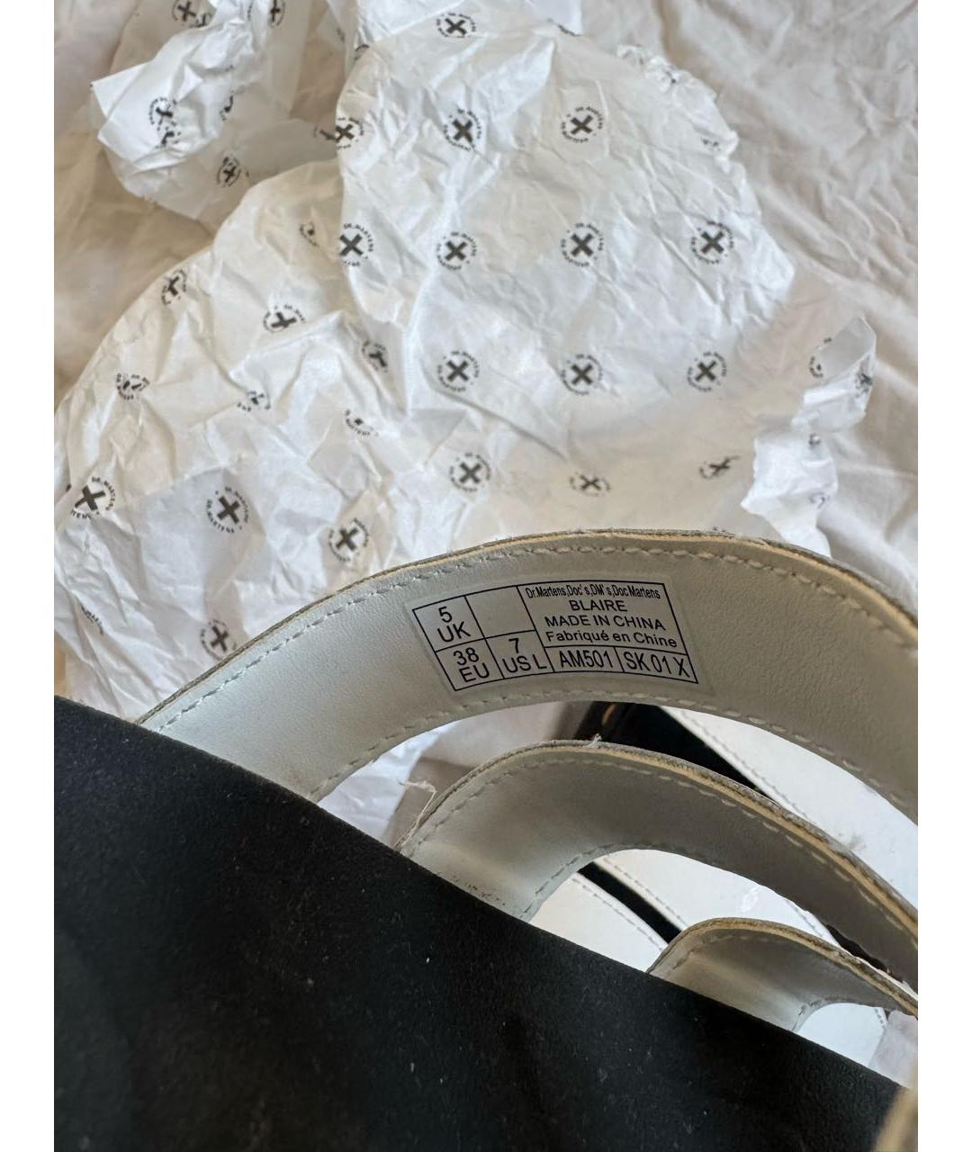 DR. MARTENS Белые кожаные сандалии, фото 4