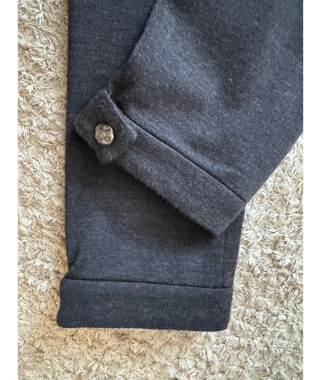 CHANEL Серые шерстяные прямые брюки, фото 4