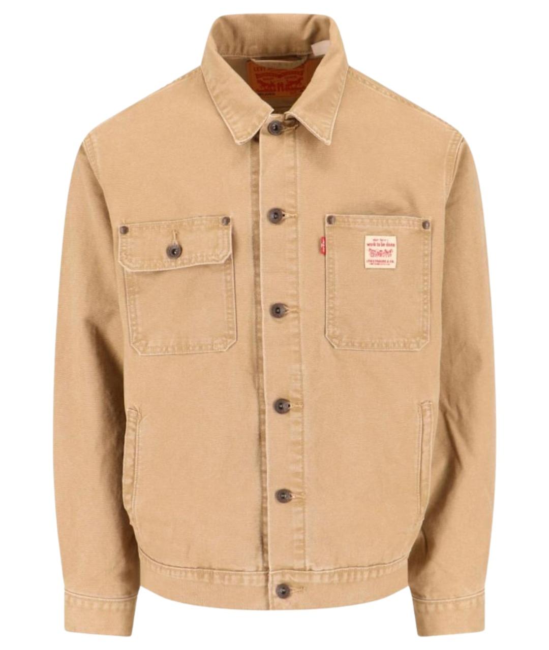 LEVI'S Бежевая хлопковая куртка, фото 1