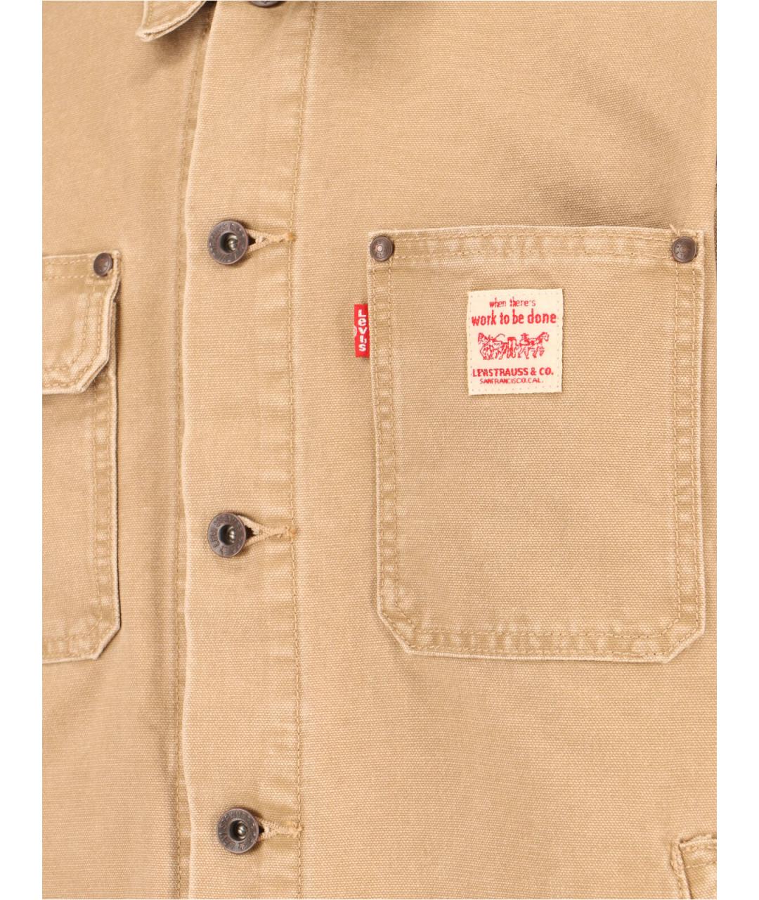 LEVI'S Бежевая хлопковая куртка, фото 3