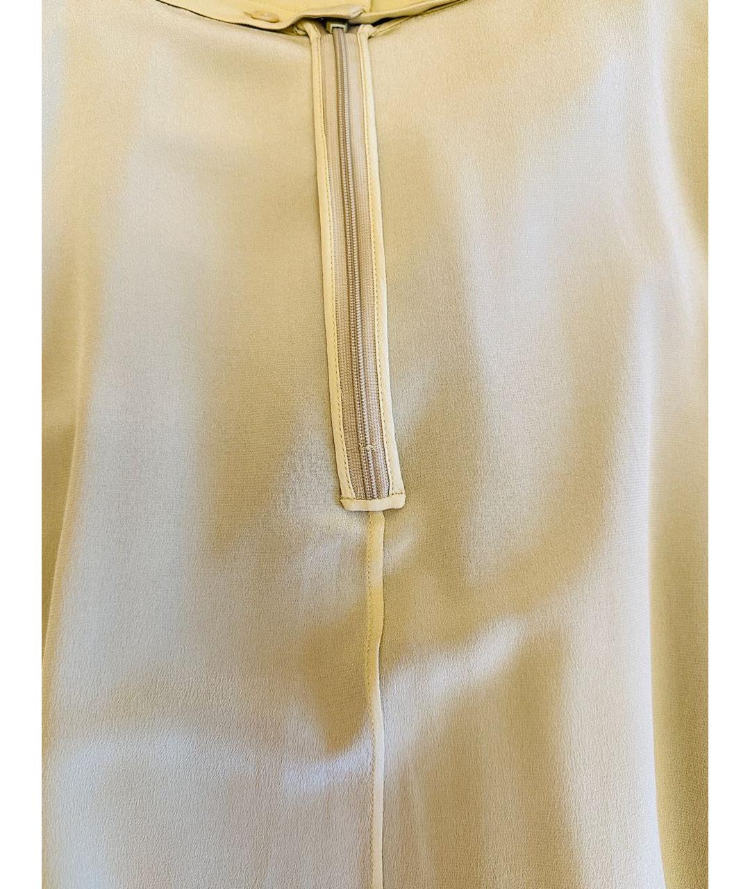 BURBERRY Желтая сетчатая юбка миди, фото 6