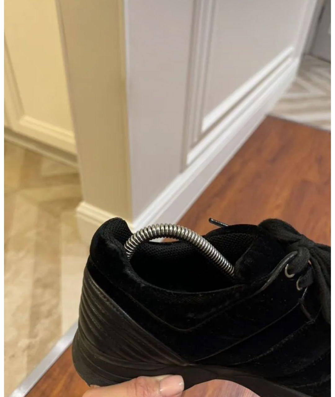 CHANEL Черные бархатные кроссовки, фото 5