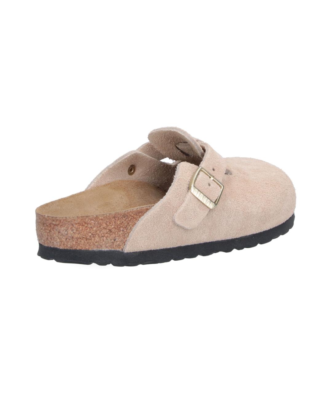 BIRKENSTOCK Бежевые нубуковые сабо, фото 4