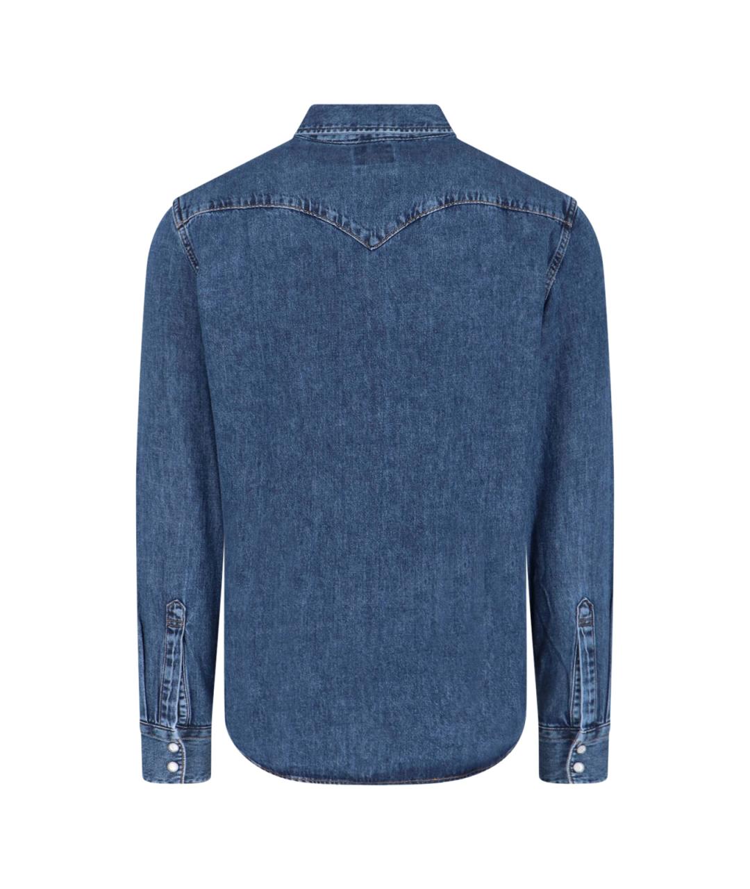 LEVI'S Синяя хлопковая кэжуал рубашка, фото 2