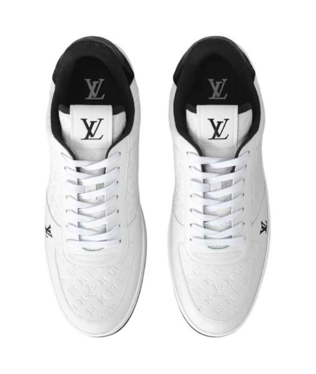LOUIS VUITTON Белые кожаные низкие кроссовки / кеды, фото 4