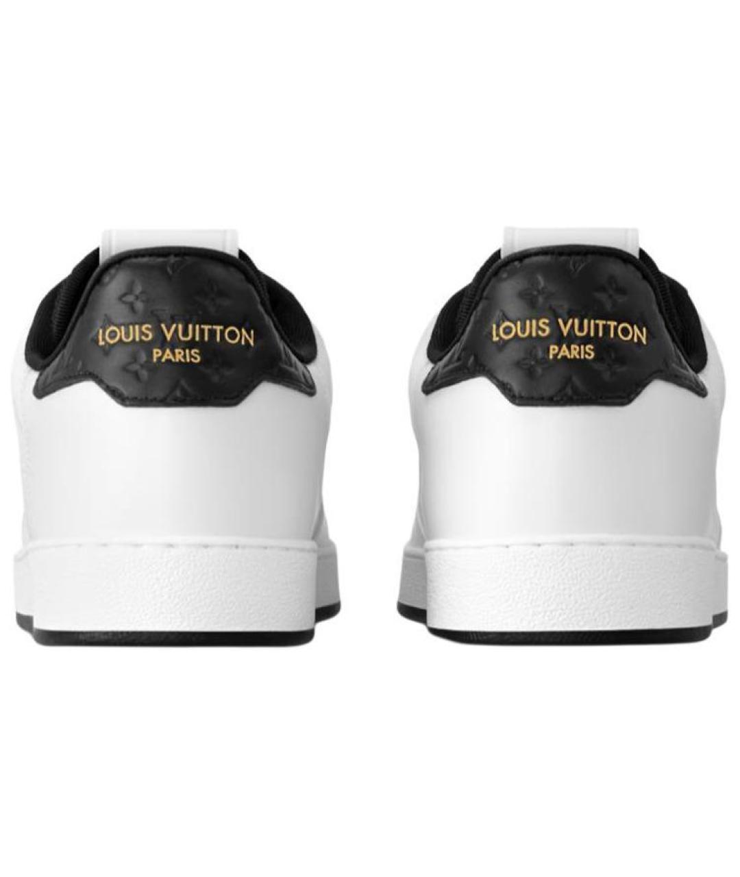 LOUIS VUITTON Белые кожаные низкие кроссовки / кеды, фото 5