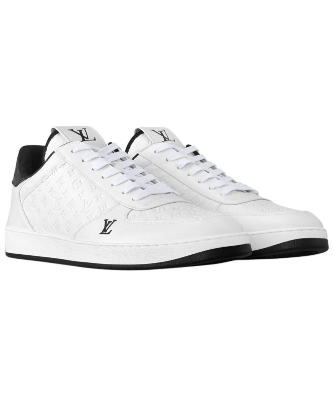 LOUIS VUITTON Белые кожаные низкие кроссовки / кеды, фото 3