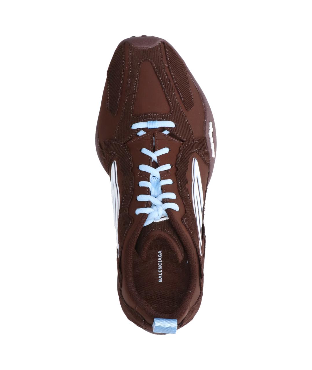 BALENCIAGA Коричневые замшевые низкие кроссовки / кеды, фото 5
