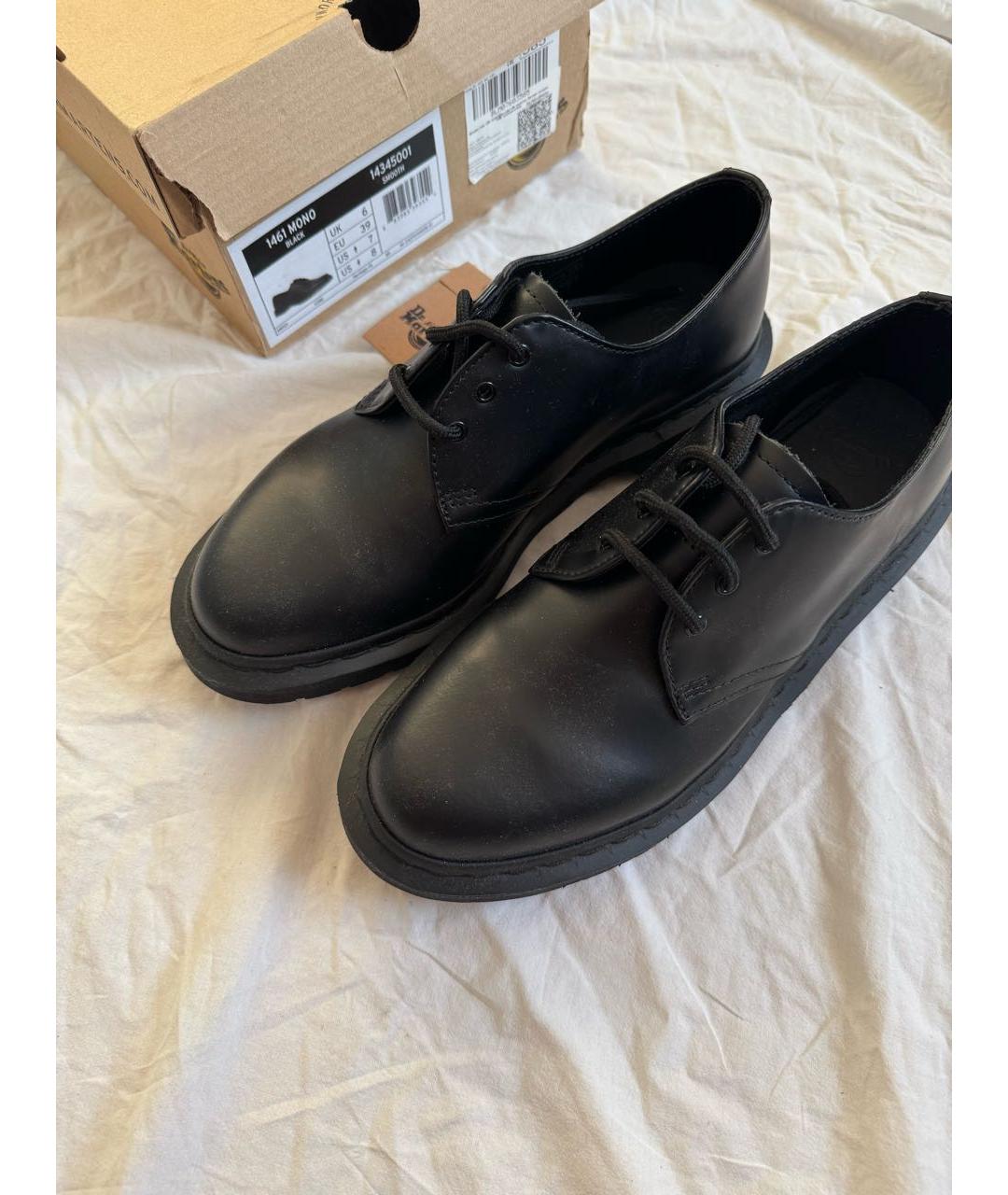 DR. MARTENS Черные кожаные брогги и оксфорды, фото 6