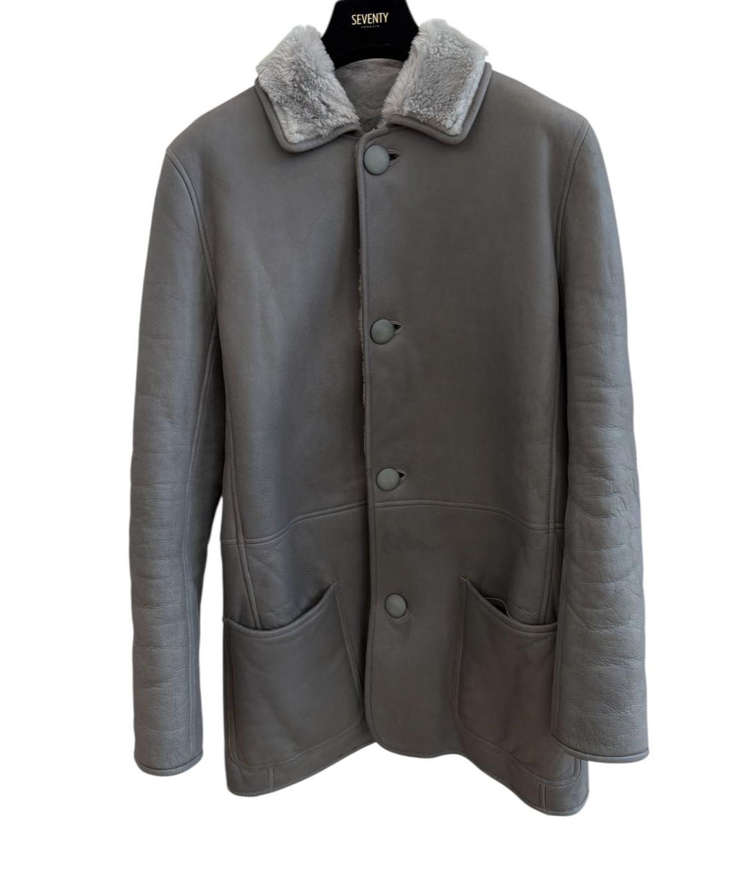 CELINE Серая замшевая дубленка, фото 7