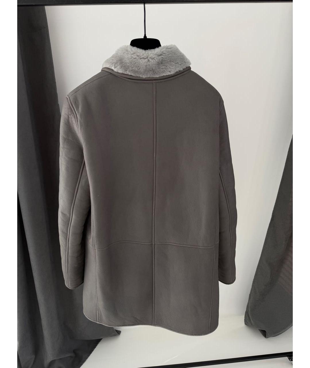 CELINE Серая замшевая дубленка, фото 7
