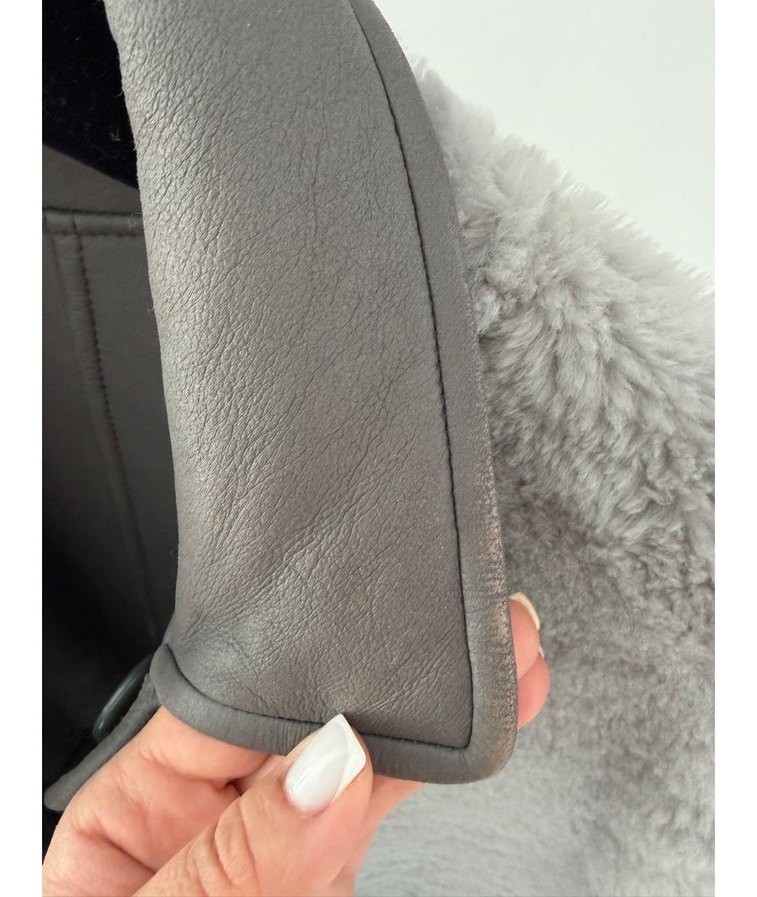 CELINE Серая замшевая дубленка, фото 5