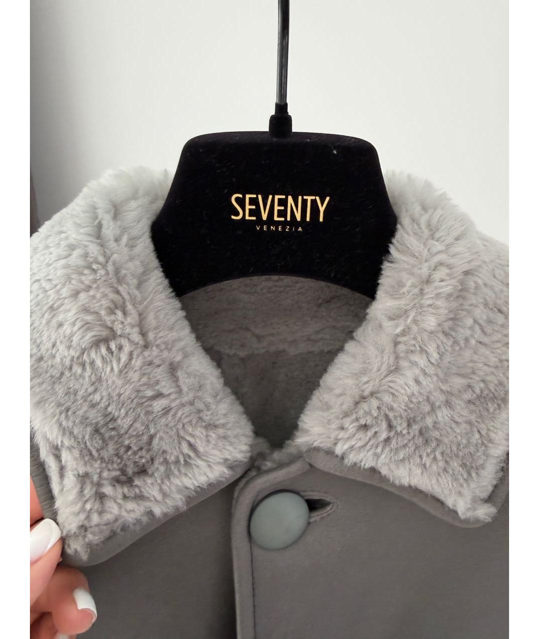 CELINE Серая замшевая дубленка, фото 8