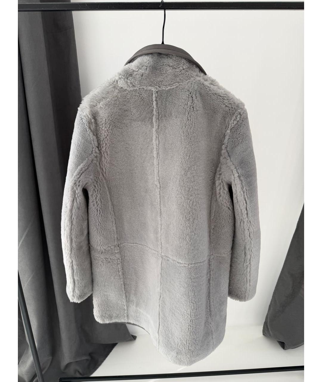 CELINE Серая замшевая дубленка, фото 6