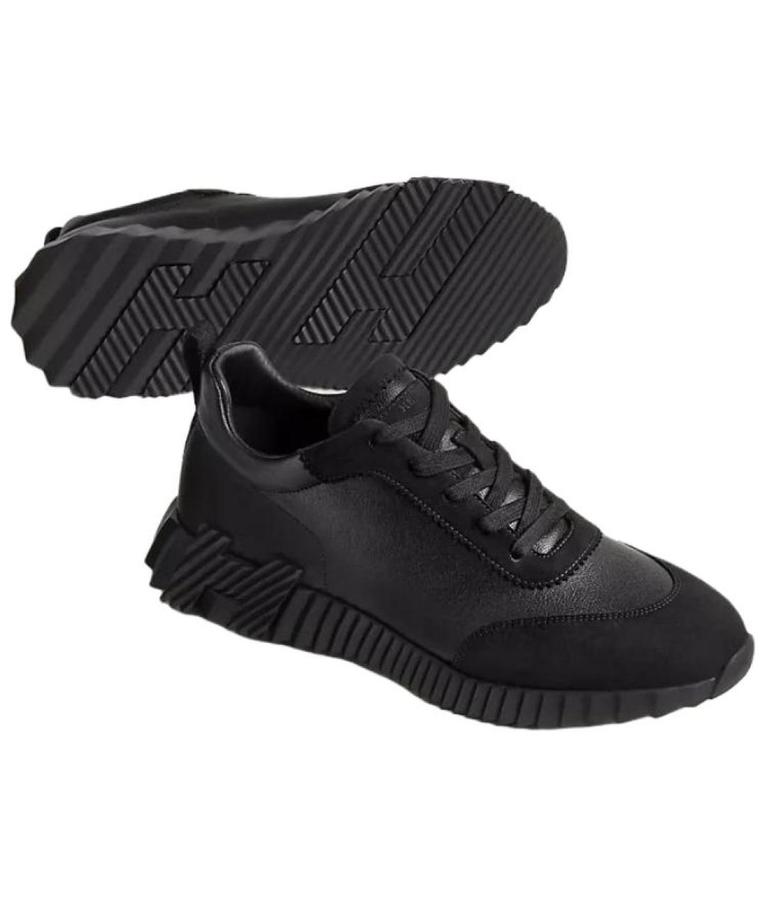 HERMES Черные низкие кроссовки / кеды, фото 5