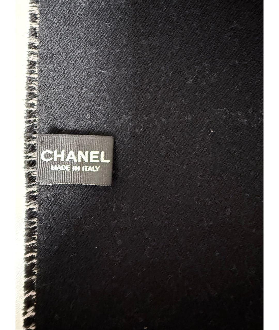 CHANEL Бежевый шерстяной шарф, фото 6