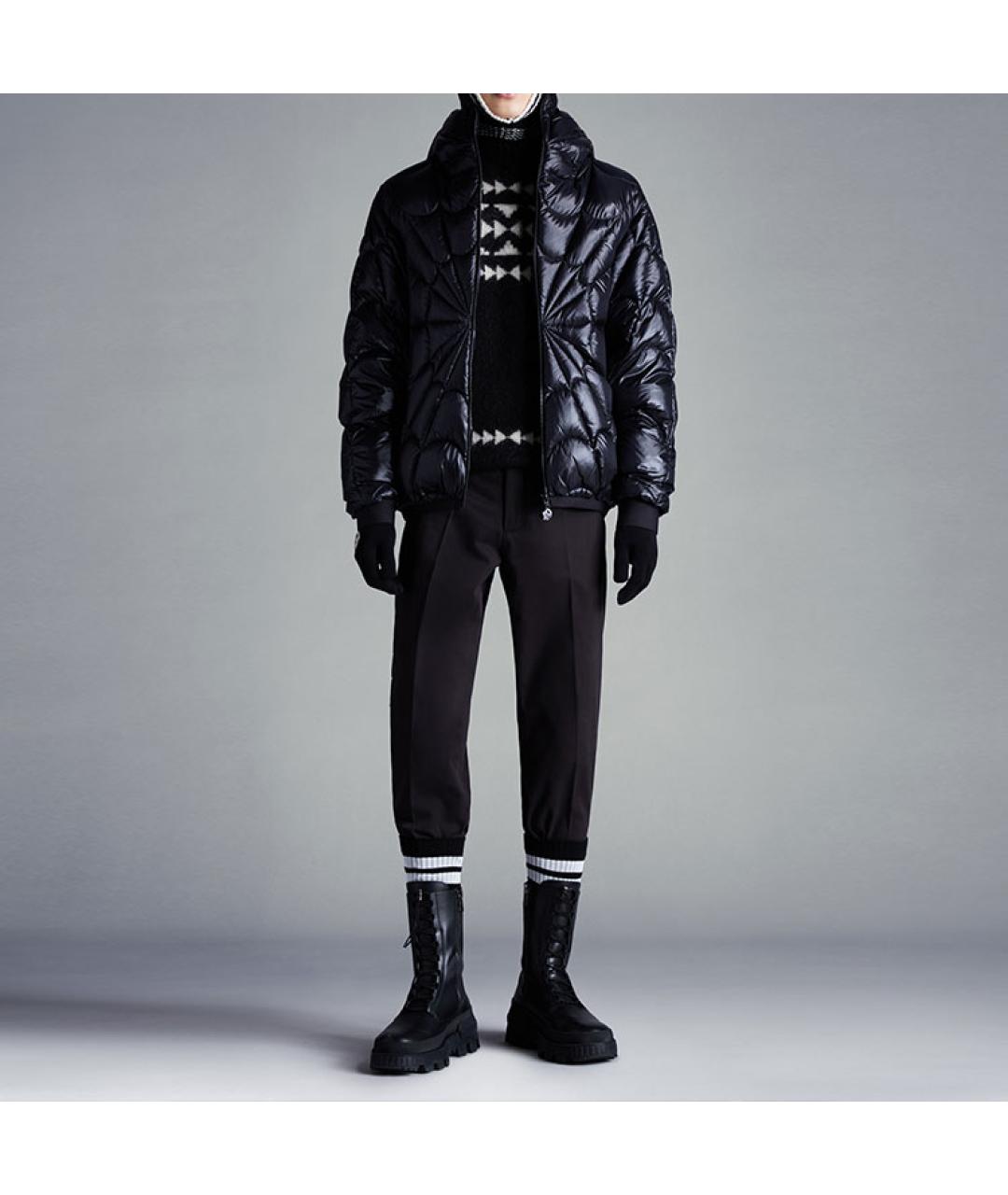 MONCLER Черный пуховик, фото 2