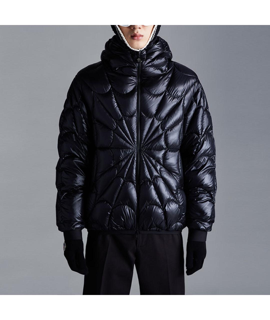 MONCLER Черный пуховик, фото 4