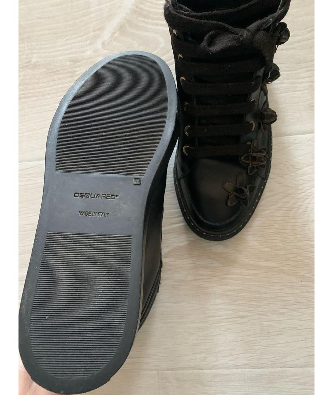 DSQUARED2 Черные кожаные ботинки, фото 6